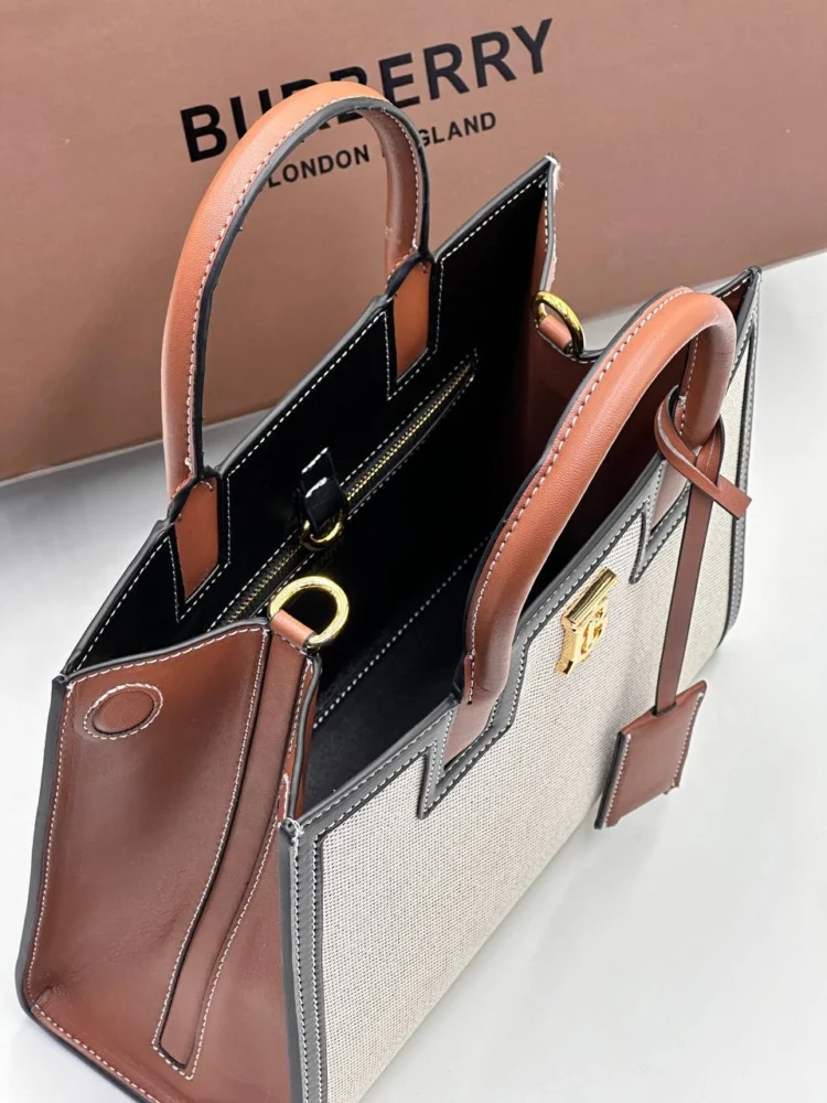 Сумка BURBERRY 1_101 — Коричневый, Молочный — дополнительный вид
