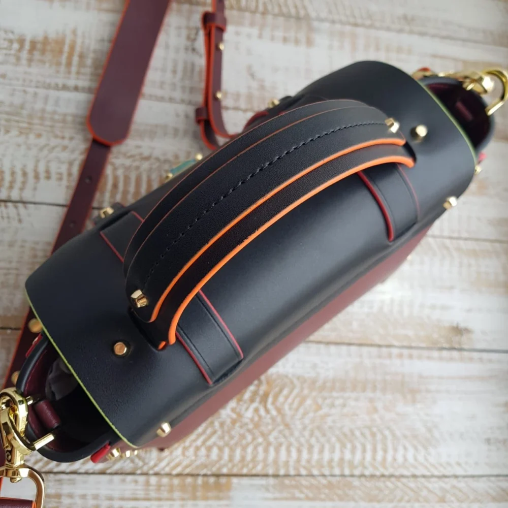 Сумка MICHAEL KORS z-458 — Бордовый, Серый — дополнительный вид