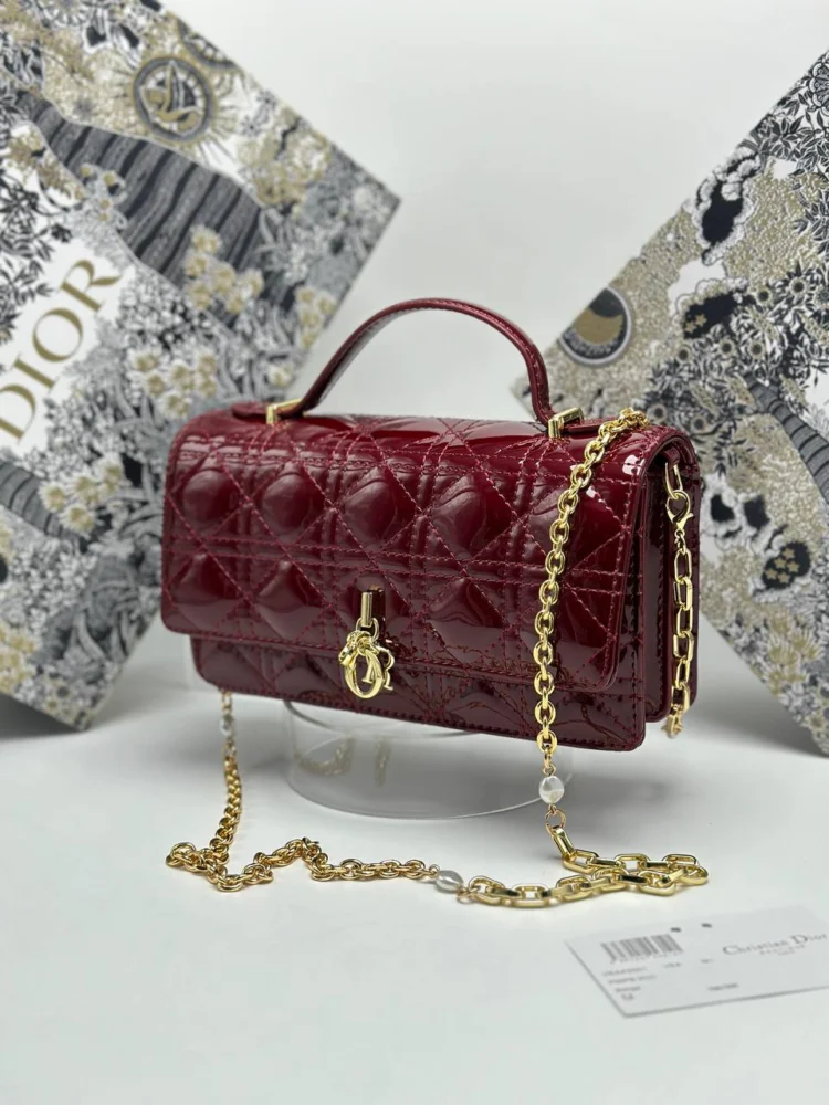 Сумка Christian Dior 1-5 — Бордовый — дополнительный вид