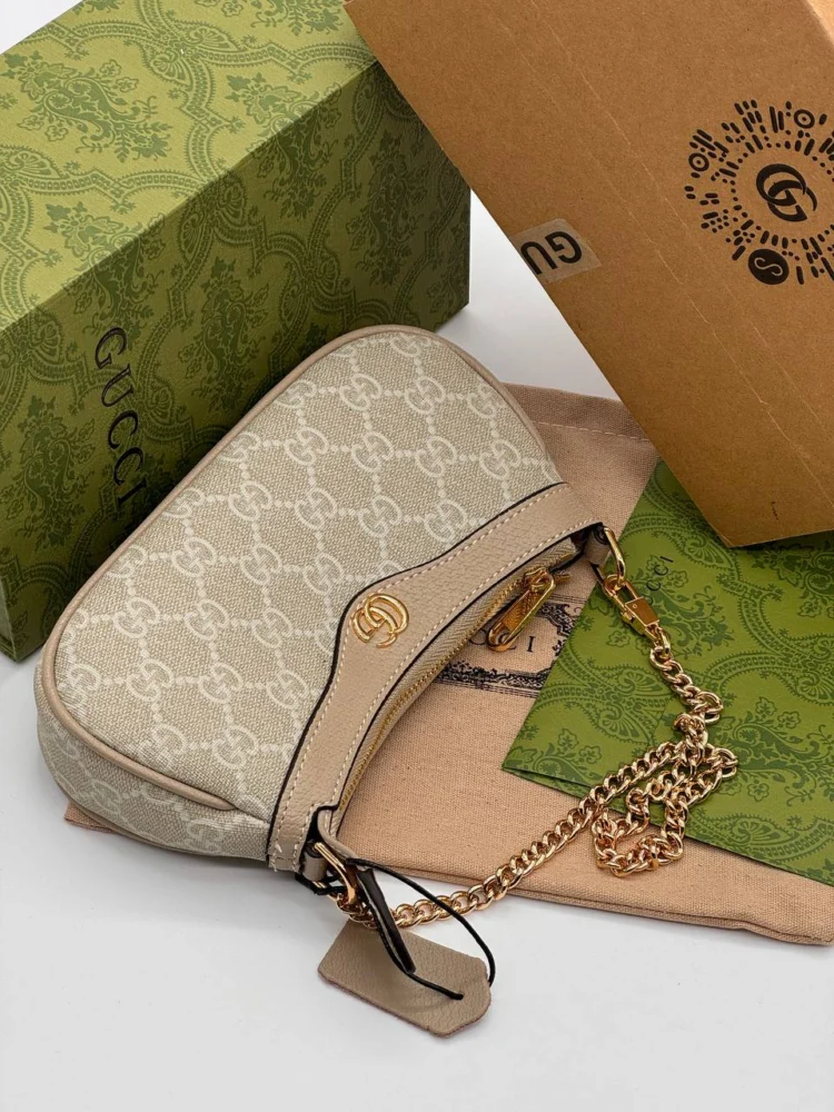 Сумка GUCCI 7 — Бежевый, Коричневый — дополнительный вид