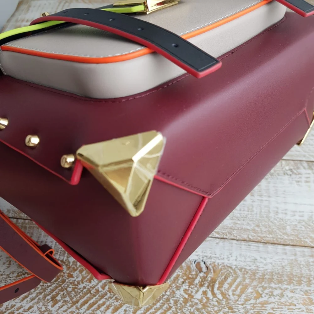 Сумка MICHAEL KORS z-458 — Бордовый, Серый — дополнительный вид