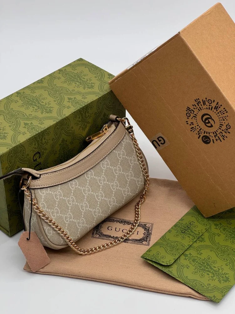 Сумка GUCCI 7 — Бежевый, Коричневый — дополнительный вид