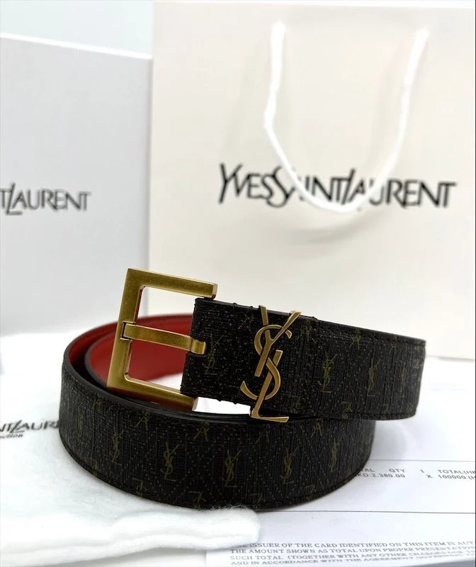 Ремень YVES SAINT LAURENT 10 — Коричневый — основной вид