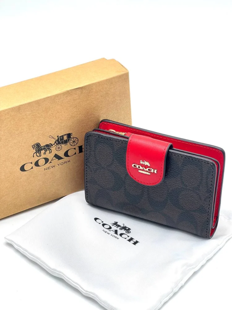 Кошелек COACH 18 — Красный, Черный — основной вид