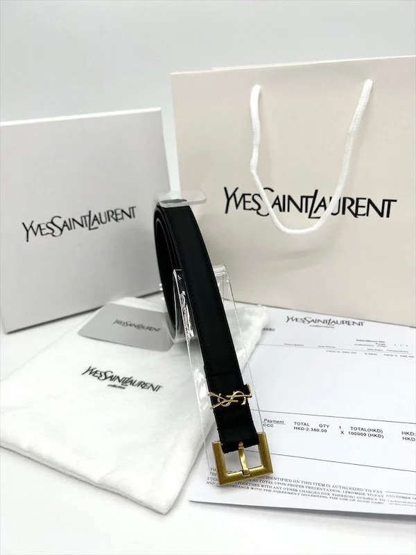 Ремень YVES SAINT LAURENT 19 — Черный — основной вид