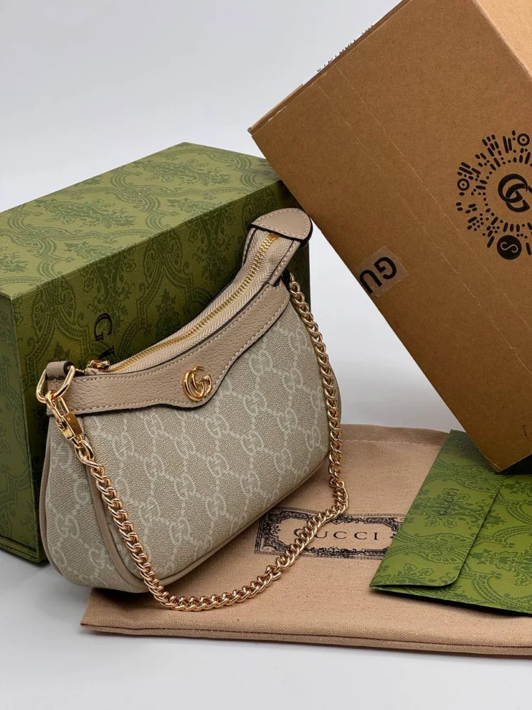 Сумка GUCCI 7 — Бежевый, Коричневый — дополнительный вид