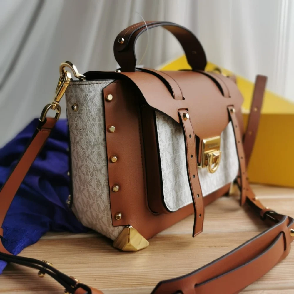 Сумка MICHAEL KORS 204-1 — Коричневый, Молочный — дополнительный вид