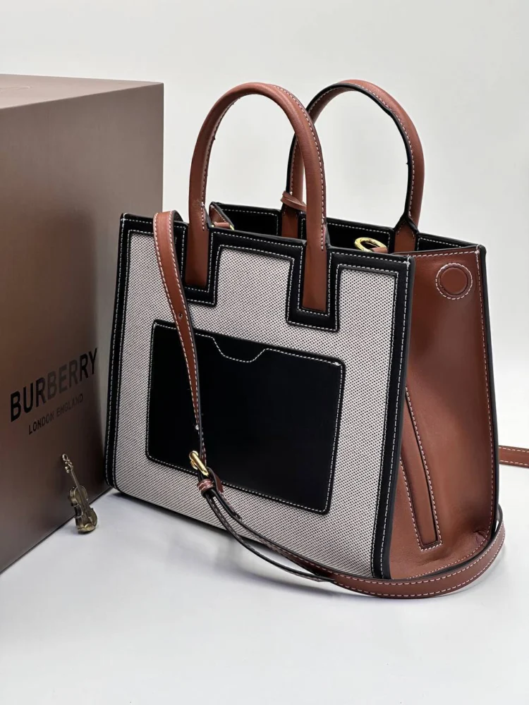 Сумка BURBERRY 1_101 — Коричневый, Молочный — дополнительный вид