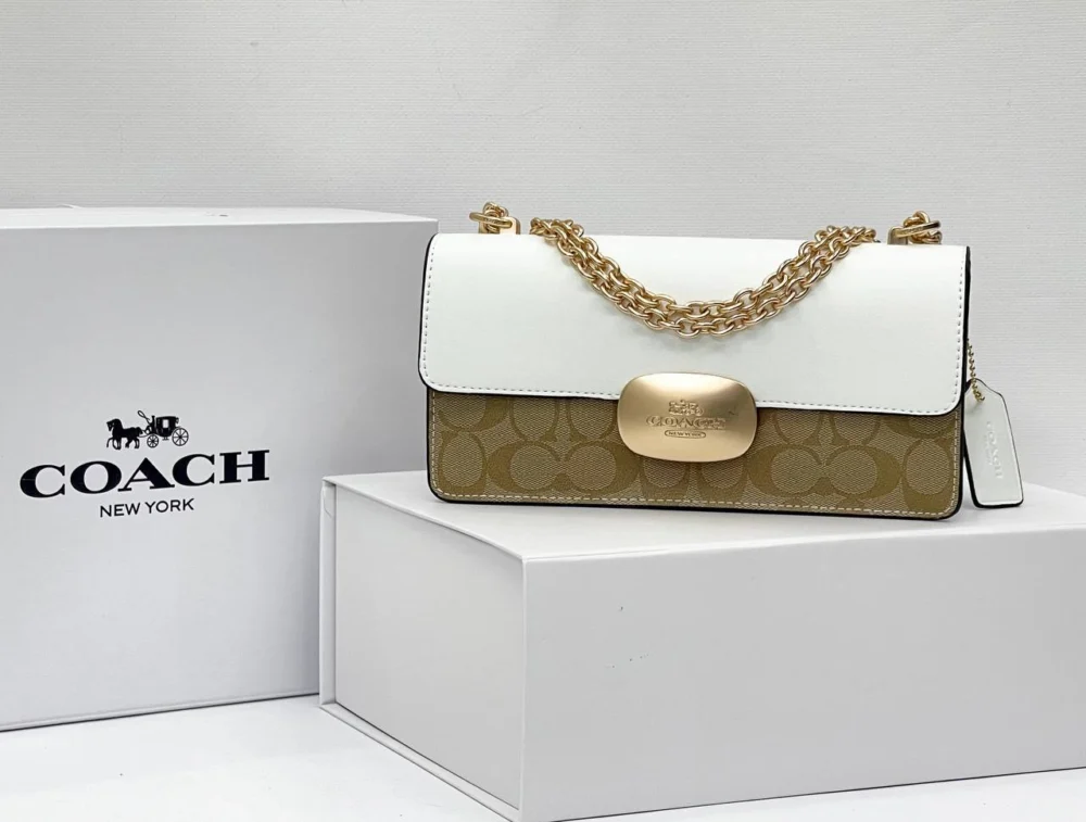 Сумка COACH 61 — Белый, Хаки — основной вид