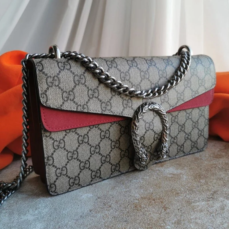 Сумка GUCCI 4 — Бежевый, Бордовый — основной вид