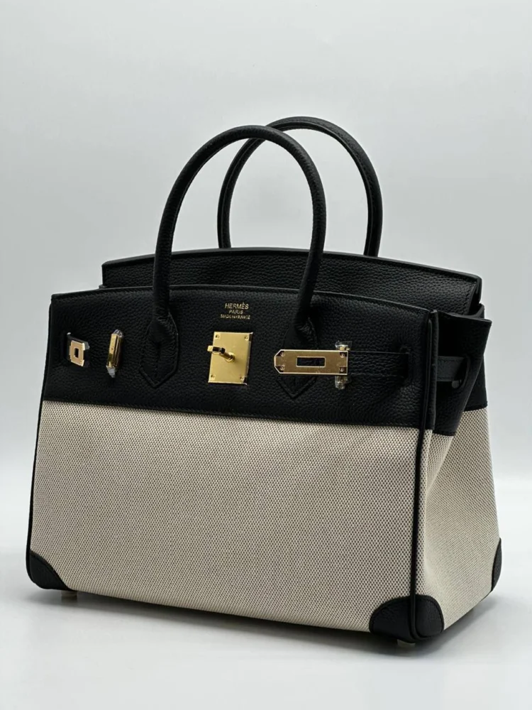 Сумка HERMES z-133 — Молочный, Черный — дополнительный вид