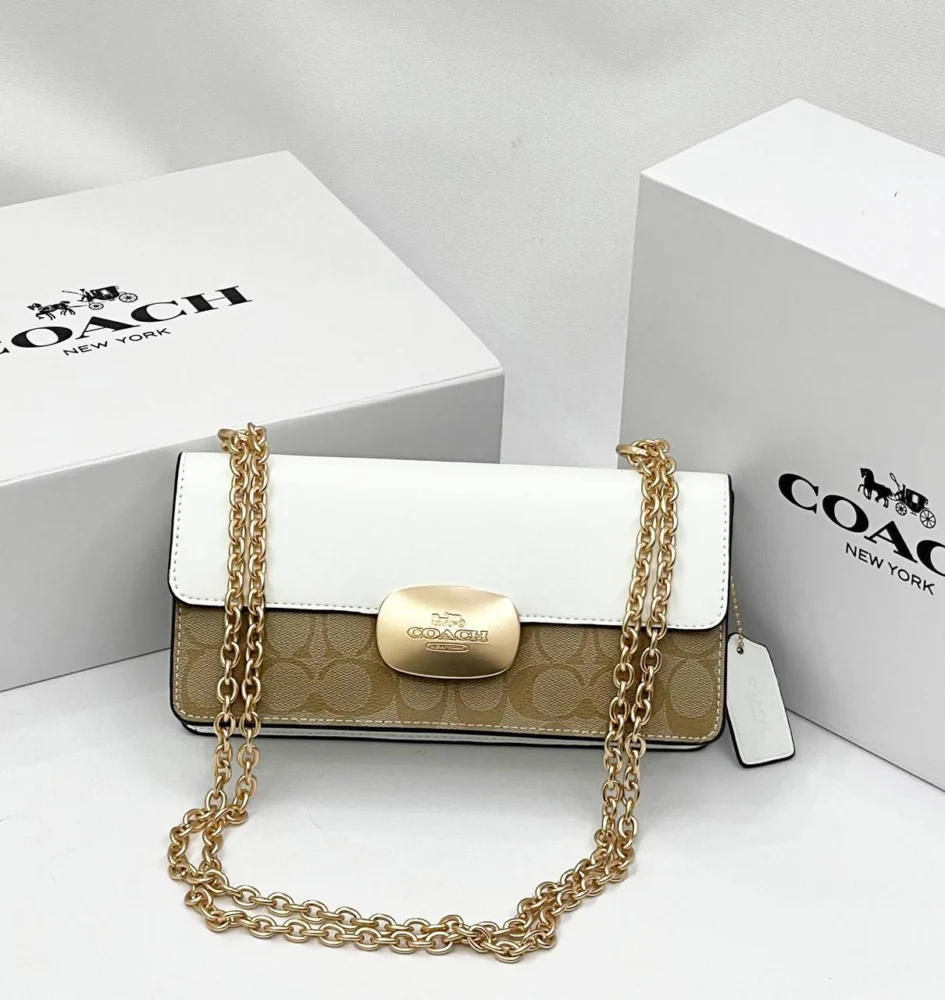 Сумка COACH 61 — Белый, Хаки — дополнительный вид