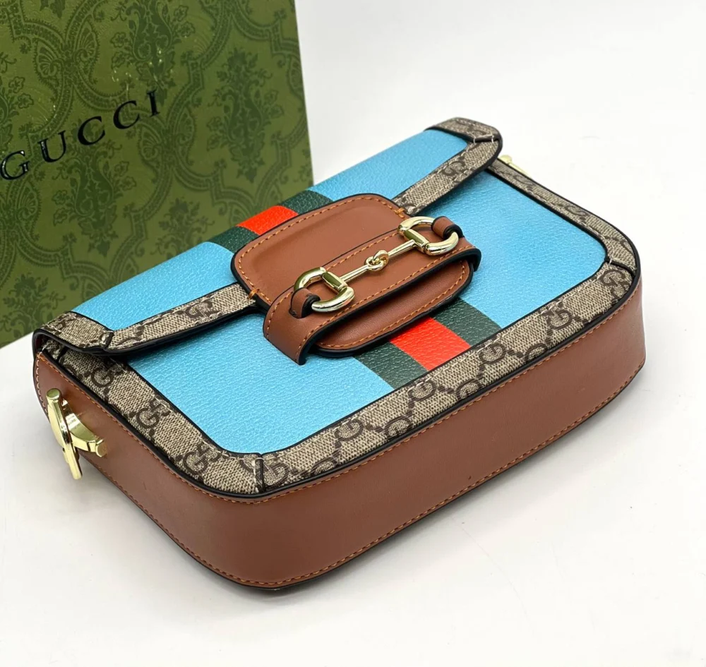 Сумка Gucci 509870 — Голубой, Коричневый — дополнительный вид