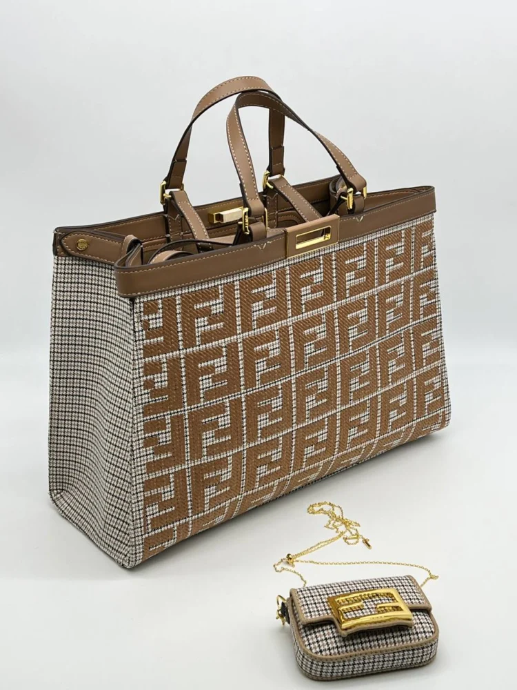 Сумка FENDI z-562 — Белый, Коричневый — дополнительный вид