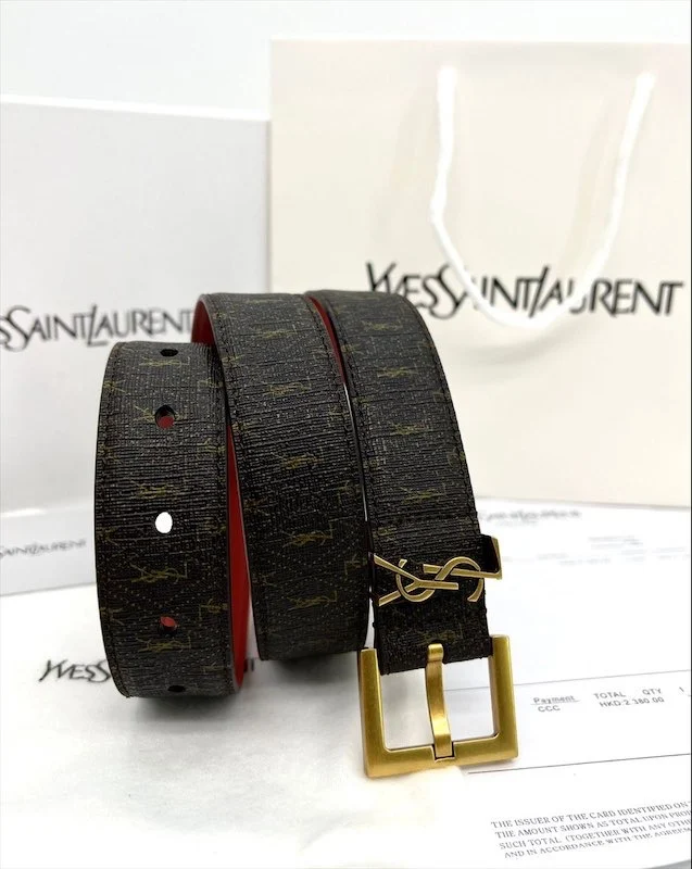 Ремень YVES SAINT LAURENT 10 — Коричневый — дополнительный вид