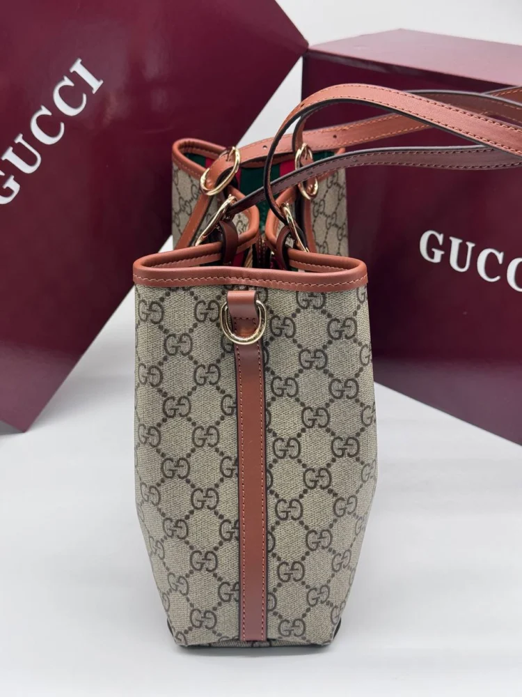 Сумка GUCCI 00026 — Бежевый, Бордовый — дополнительный вид